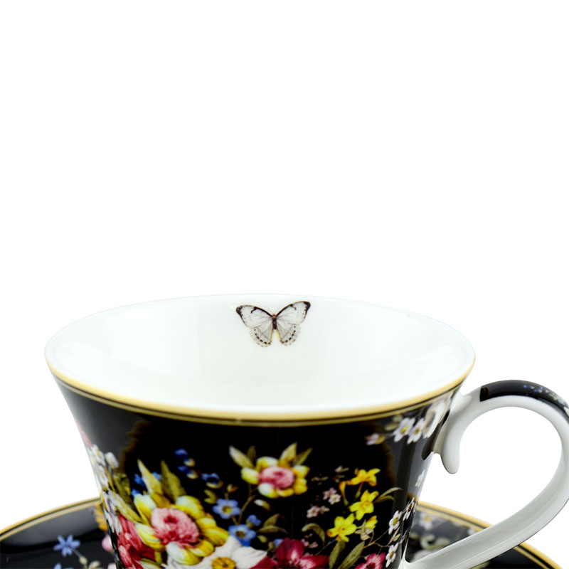 【義大利Easy life】宮廷花園系列-咖啡杯盤組180ML(骨瓷)